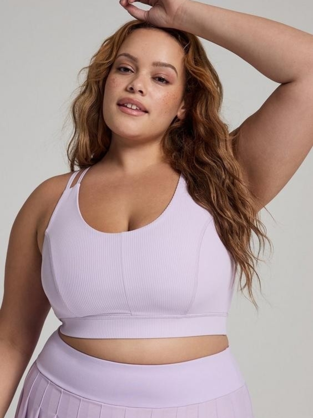 TRU Low Impact Wireless Rib Active Bra (English Hyacinth)